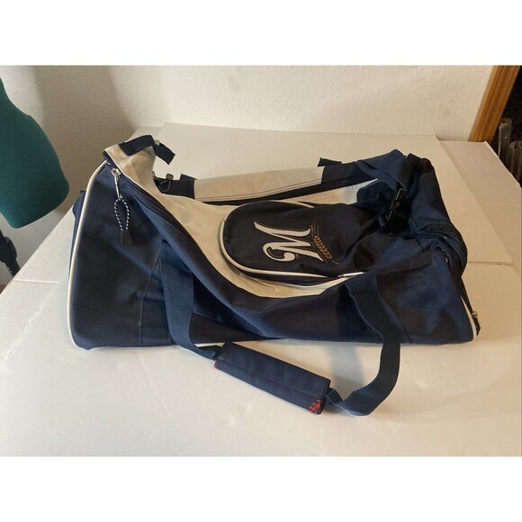 Milwaukee Brewers "M" Logo duffle bag MLB Baseball Inner Pockets Double Handle - Picture 6 of 11